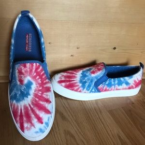 SKETCHERS Tie Dye Slip On Canvas Sneakers Size 11